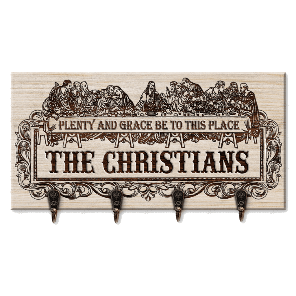 Plenty And Grace Be To This Place Personalized Key Hanger