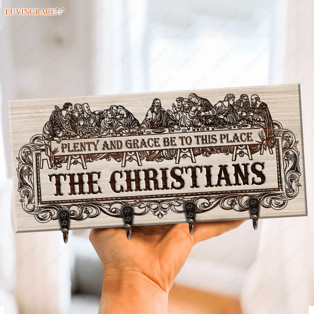 Plenty And Grace Be To This Place Personalized Key Hanger