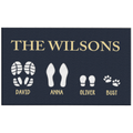 Premium Custom Footprint Family & Pet Name Doormat