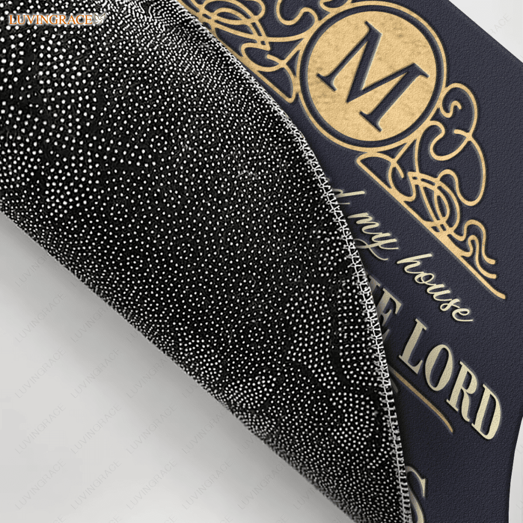 Premium Monogram Graceful Elegant Serve The Lord Personalized Doormat
