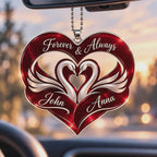 Video for Personalized Names Swan Car Ornament – Forever Love Couple Ornament Anniversary Gifts for Couples