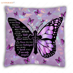 Purple Hologram Butterfly Surrounded By The Glory Pillow
