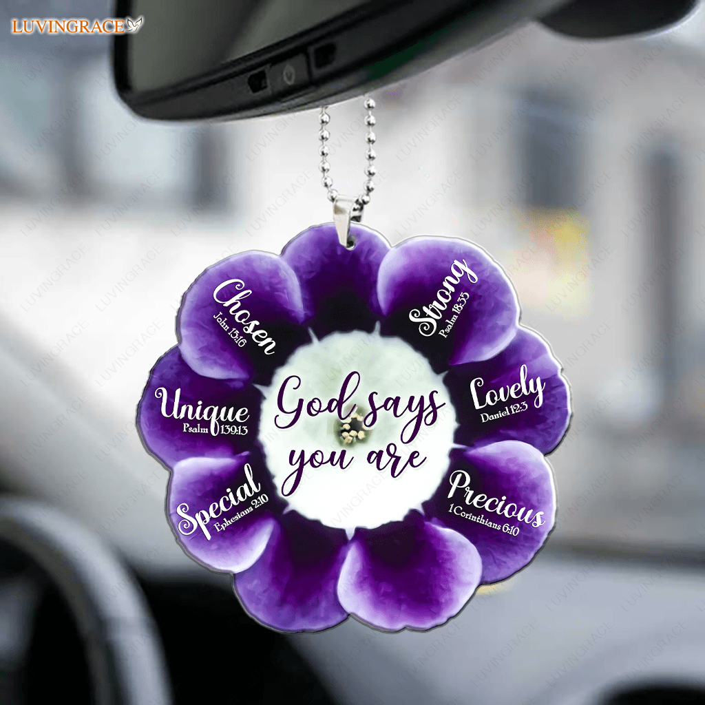 Purple Primrose God Says You Are Ornament