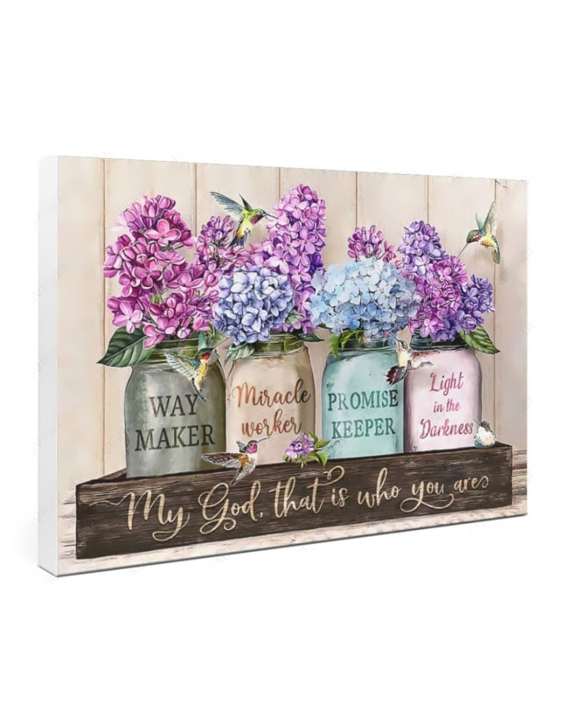 Purple Waymaker Flowers Gallery Wrapped Canvas Prints