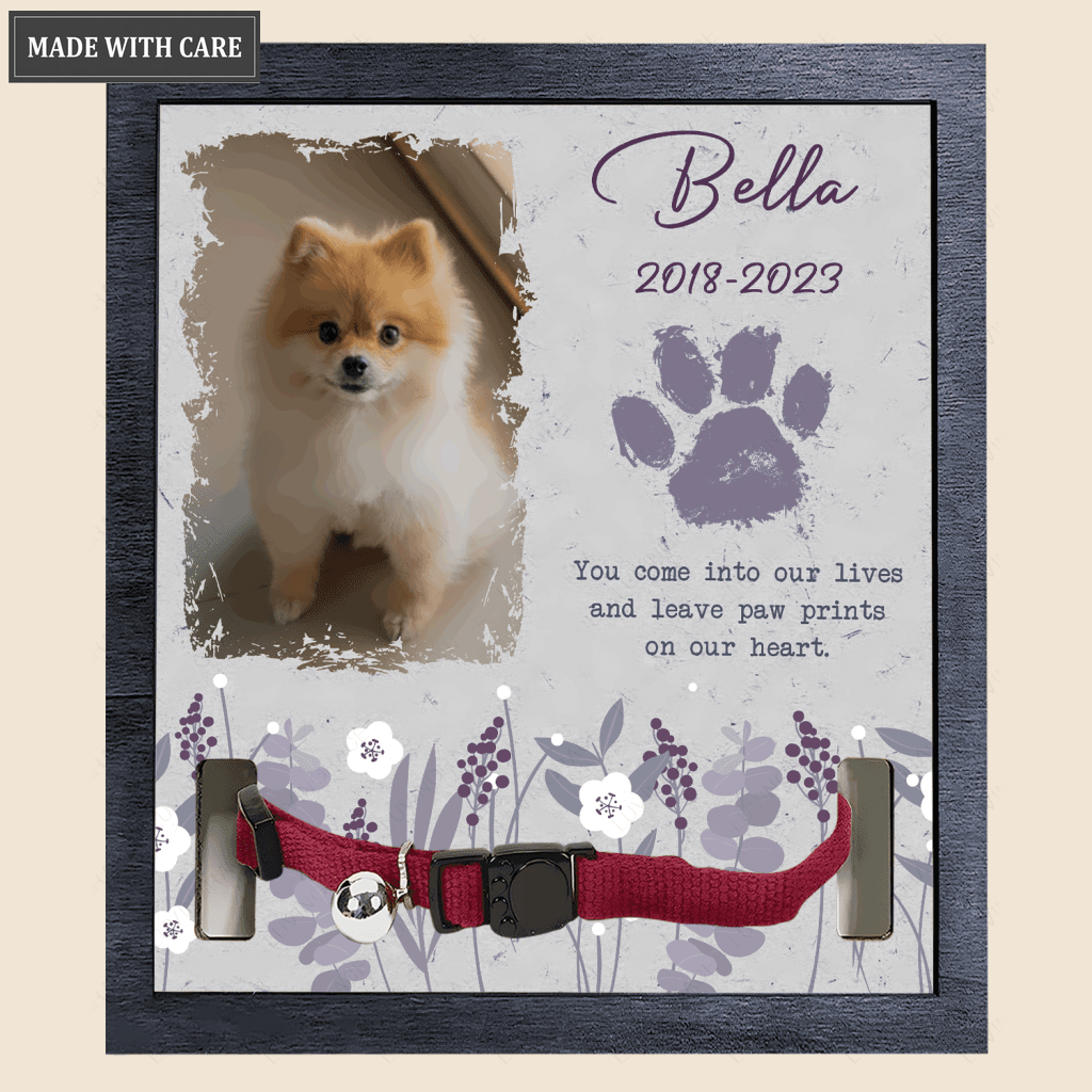 Purple Wildflower You Come Into Our Lives - Personalized Custom Pet Memorial Sign