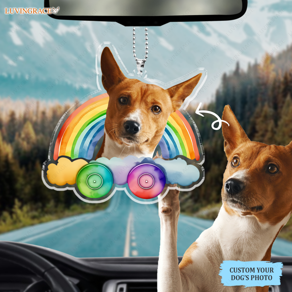 Rainbow Cloud Pet Ornament - Personalized Car Hanging