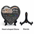 Rainbow Dog Photo Until We Meet Again Custom Dog Memorial Stone, Pet Memorial Gifts - Personalized Custom Memorial Tomstone