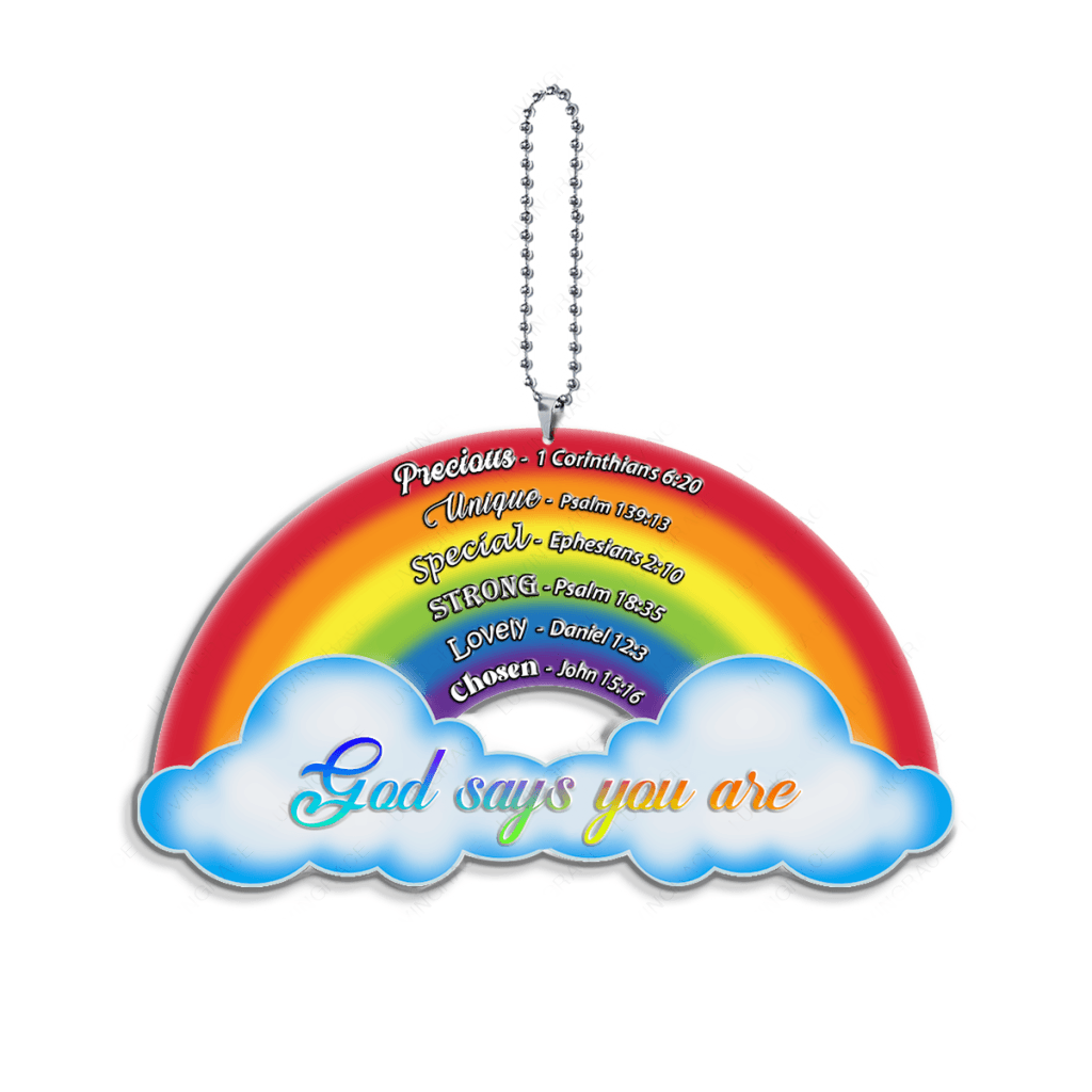 Rainbow God Says You Are Ornament