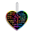 Rainbow Heart Surrounded By The Glory Jesus Ornament