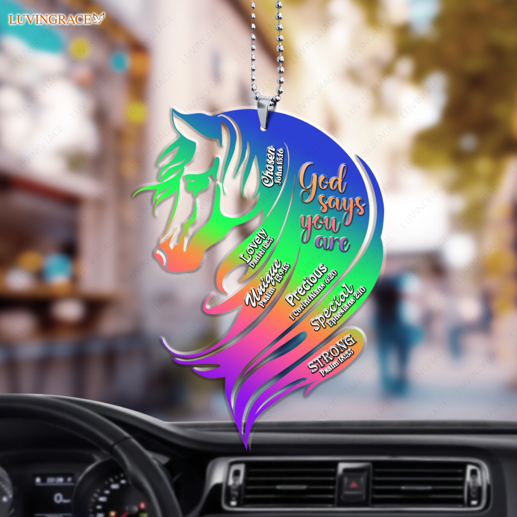 Rainbow Horse God Says You Are Ornament
