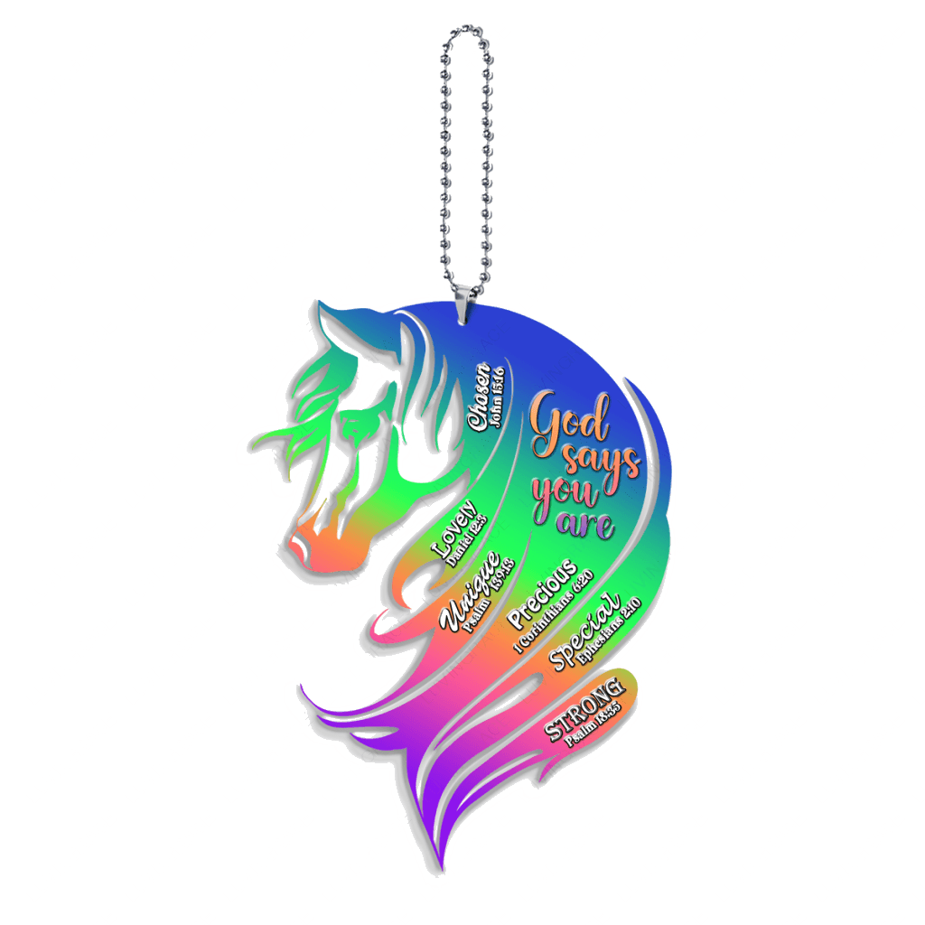 Rainbow Horse God Says You Are Ornament
