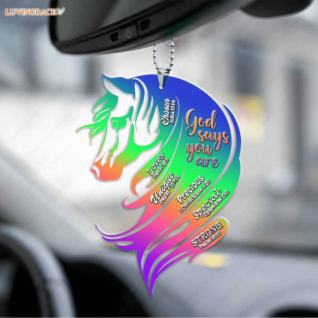 Rainbow Horse God Says You Are Ornament