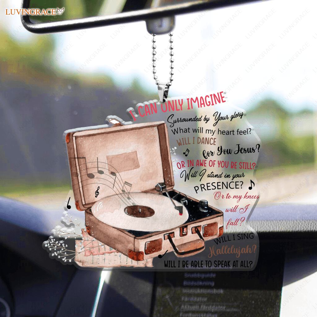 Record Player I Will Dance For You Jesus Ornament