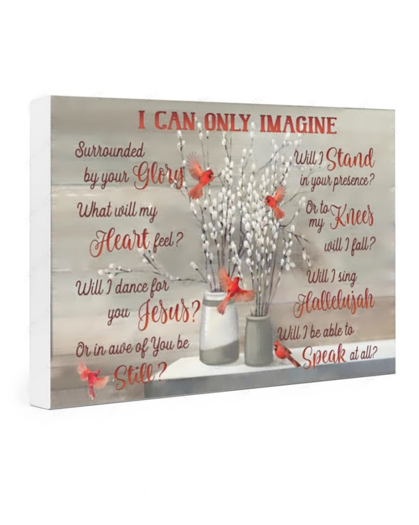 Red Bird Serving God Gallery Wrapped Canvas Prints