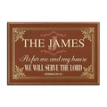 Retro Serve The Lord Personalized Doormat
