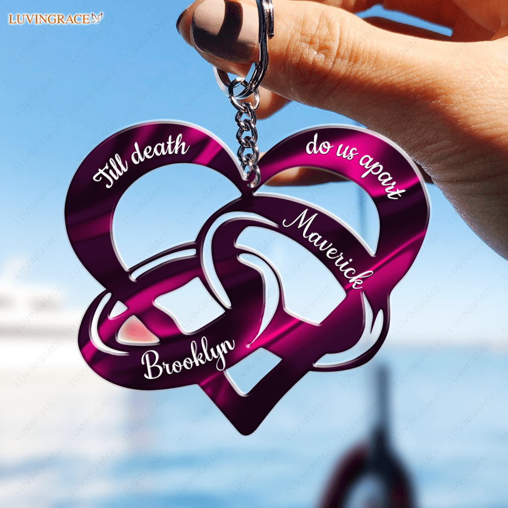 Rings For Couple Personalized Keychain