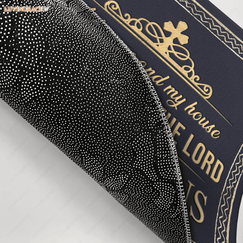 Ripple Border Serve The Lord Personalized Doormat