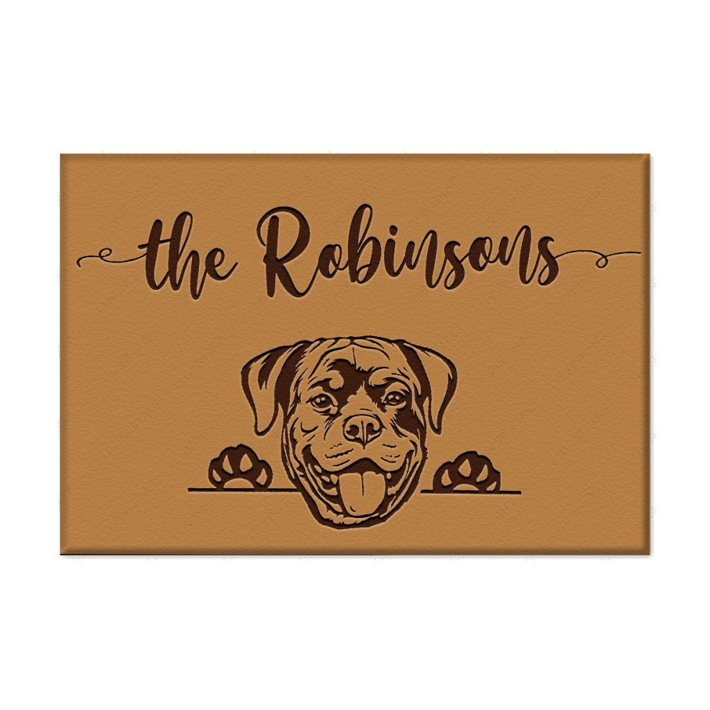 Rottweiler Personalized Doormat, Custom Doormat, Welcome Mat