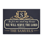 Royal Family Home Serve The Lord Personalized Doormat