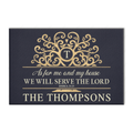 Rustic Tree Serve The Lord Personalized Doormat