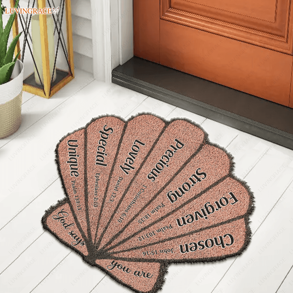 Sea Shell God Says You Are Shape Doormat