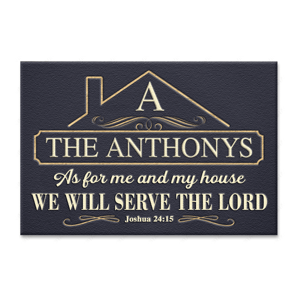 Serve The Lord New Home Personalized Doormat