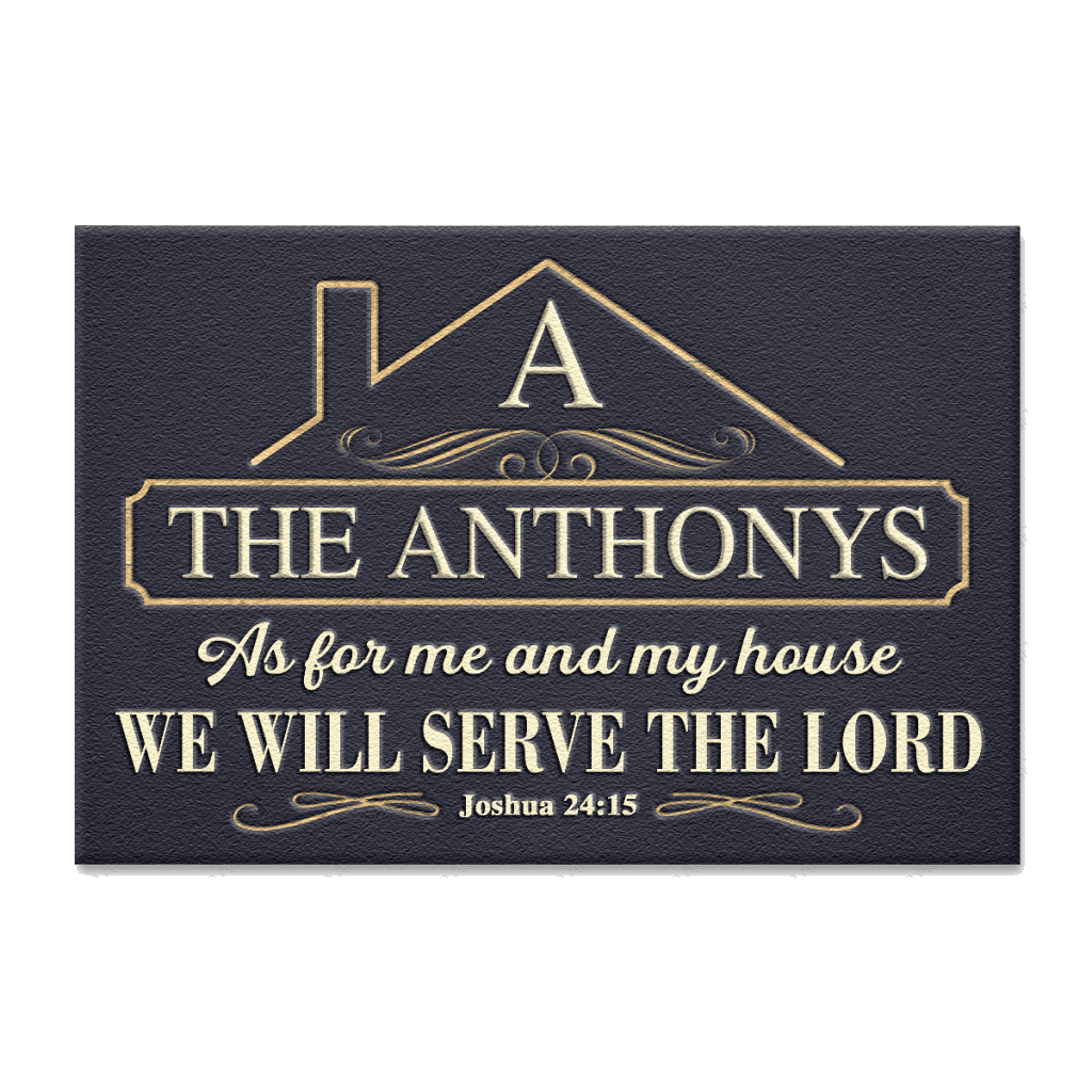 Serve The Lord New Home Personalized Doormat
