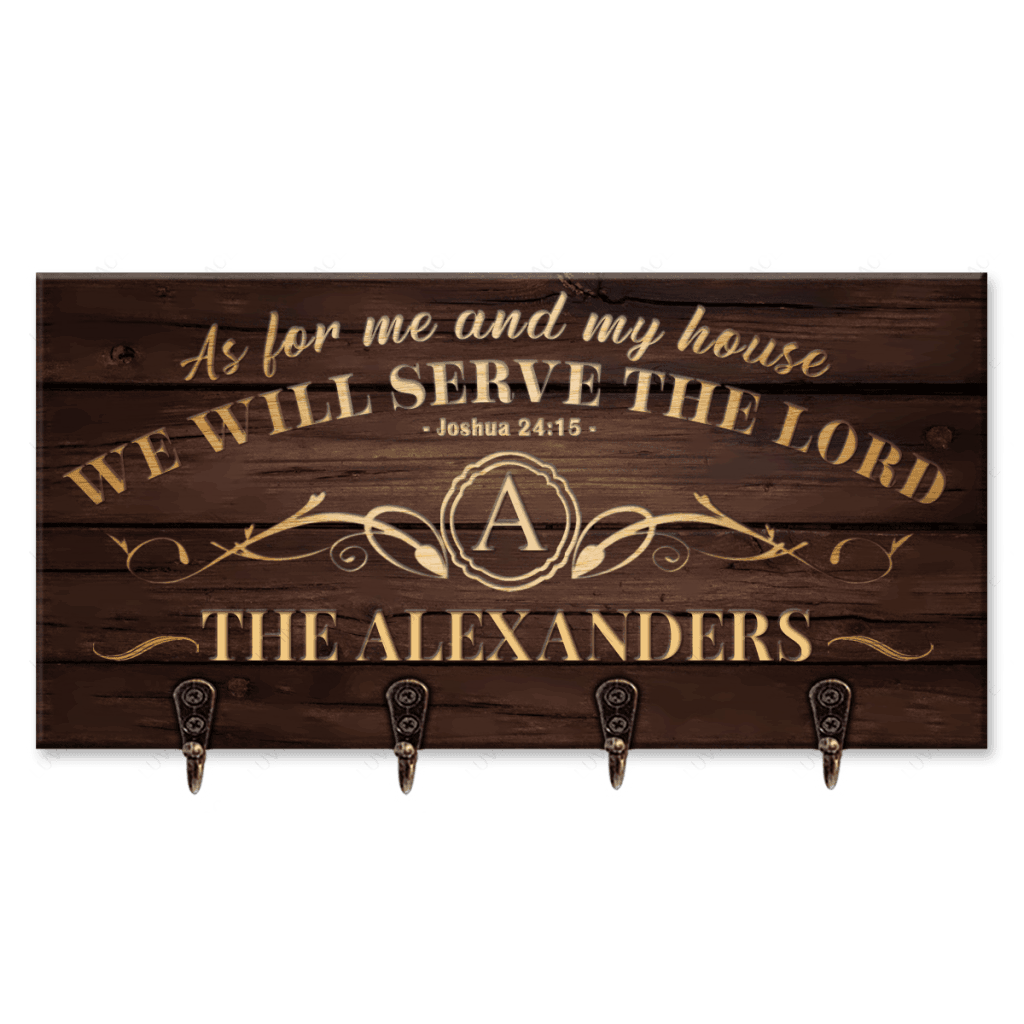 Serve The Lord Personalized Key Hanger