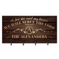 Serve The Lord Personalized Key Hanger