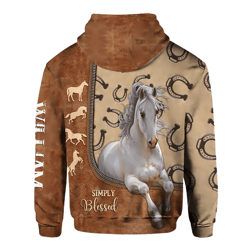 Simply Blessed Horse Personalized Hoodie