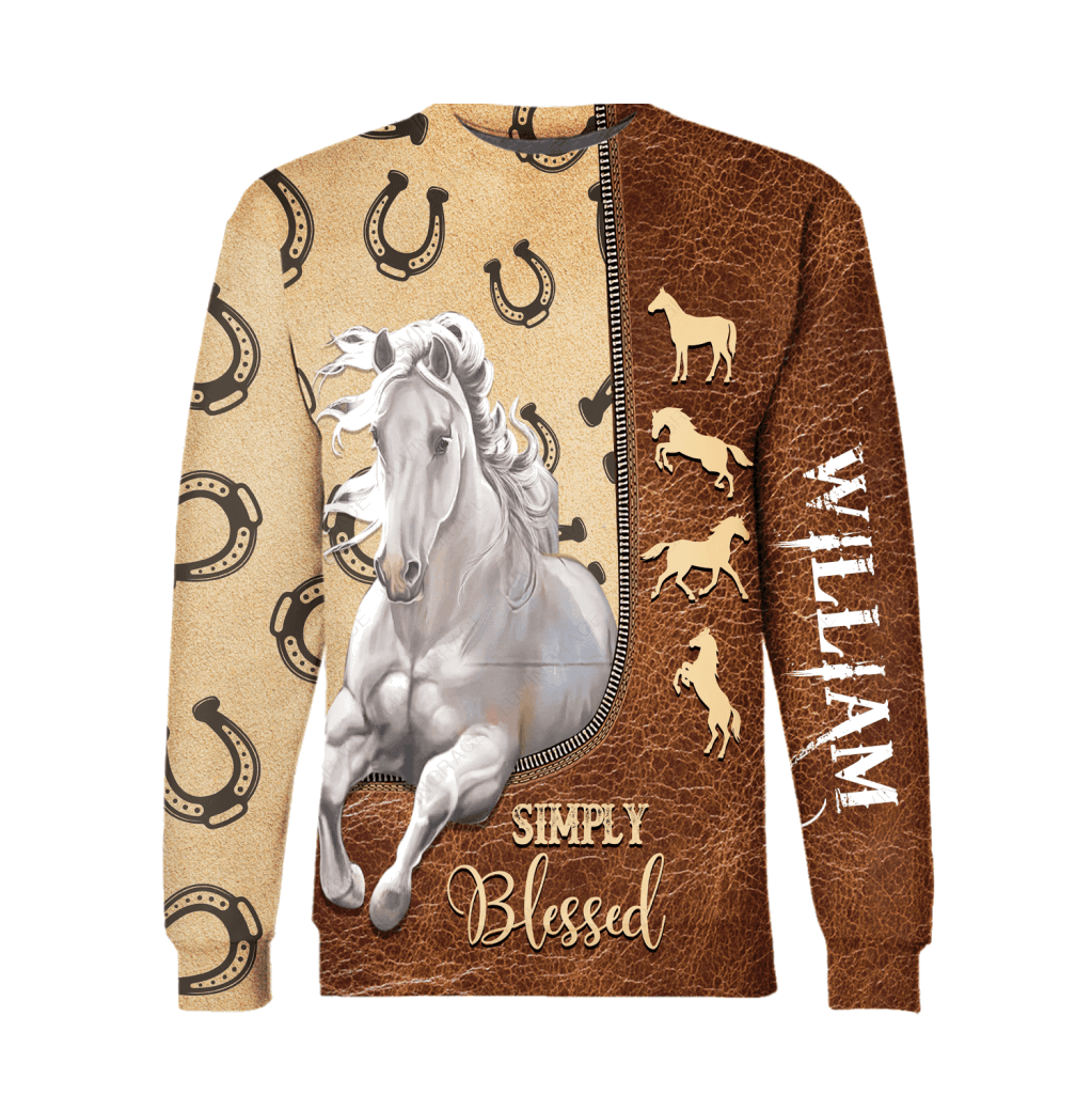 Simply Blessed Horse Personalized Hoodie