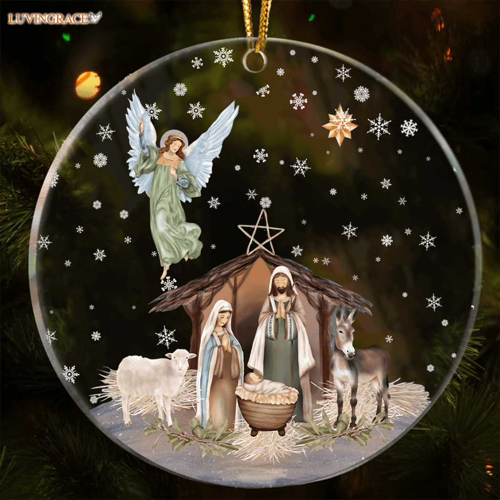 Snow Christmas Holy Night Transparent Ornament