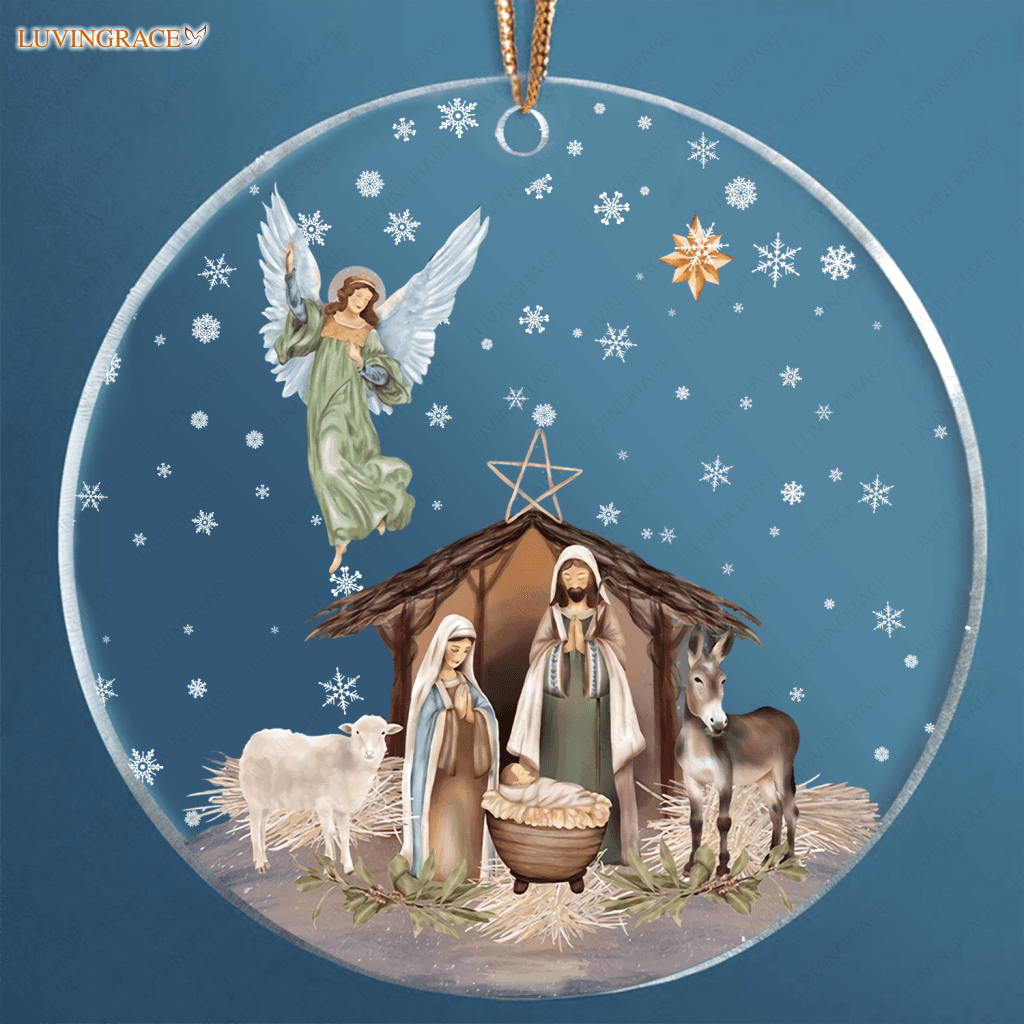Snow Christmas Holy Night Transparent Ornament