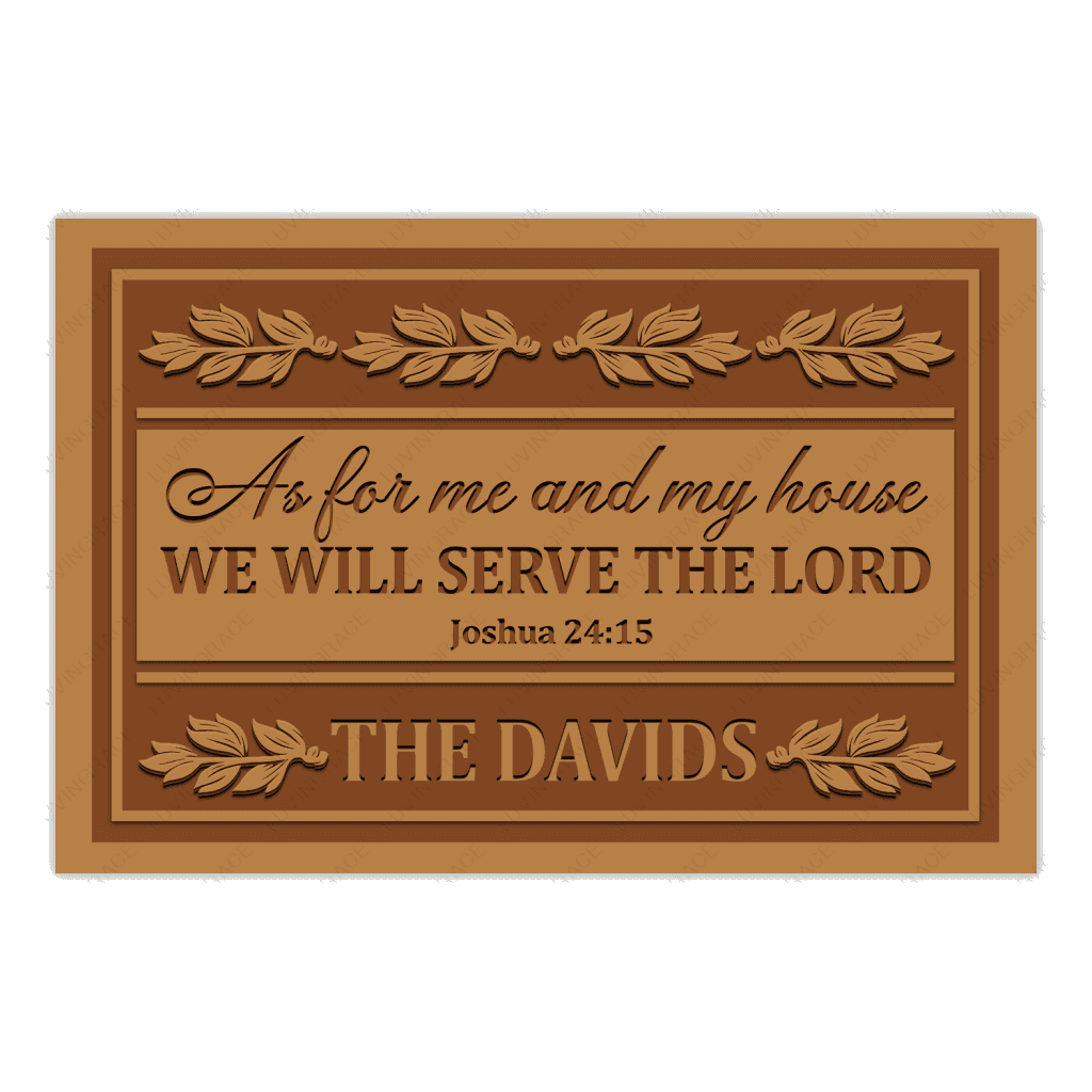 Special Gift Serve The Lord Personalized Doormat