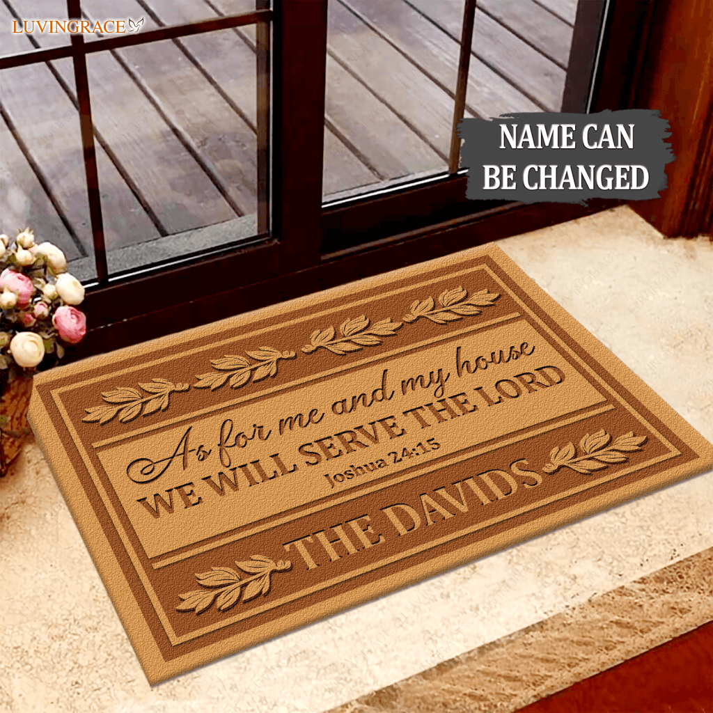 Special Gift Serve The Lord Personalized Doormat