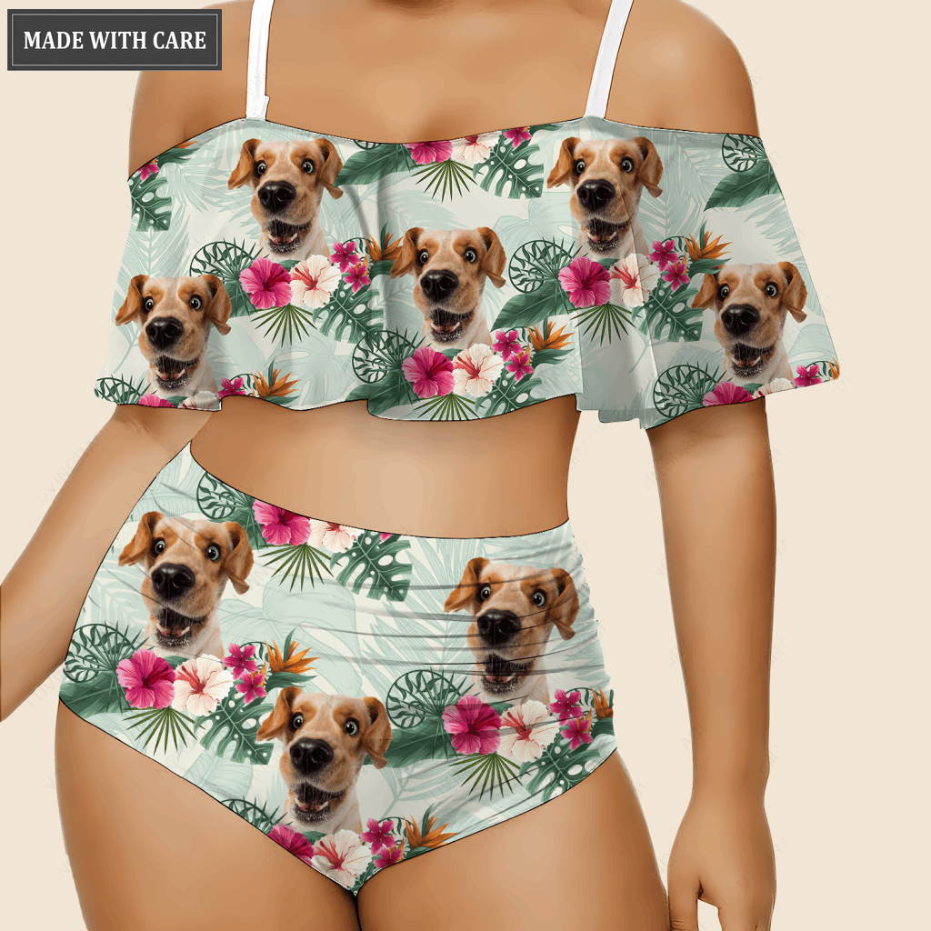 Special Pattern Custom Face Photo Bikini Swimsuit