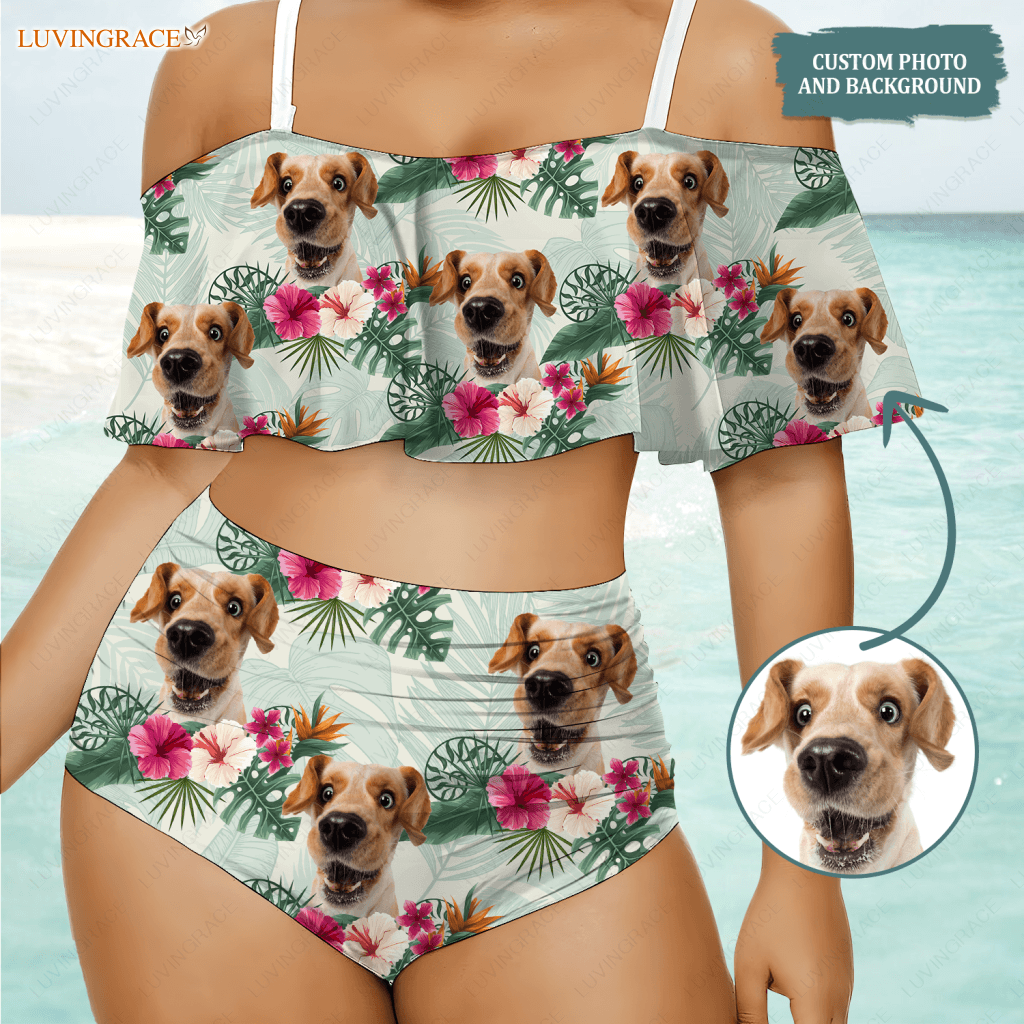 Special Pattern Custom Face Photo Bikini Swimsuit Shirt