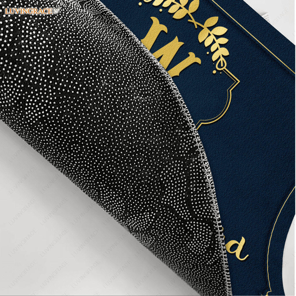 Stylish Family Monogram Serve The Lord Personalized Doormat