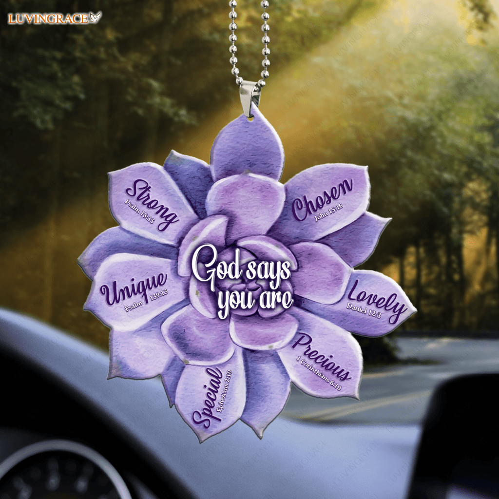 Succulent God Says You Are Ornament