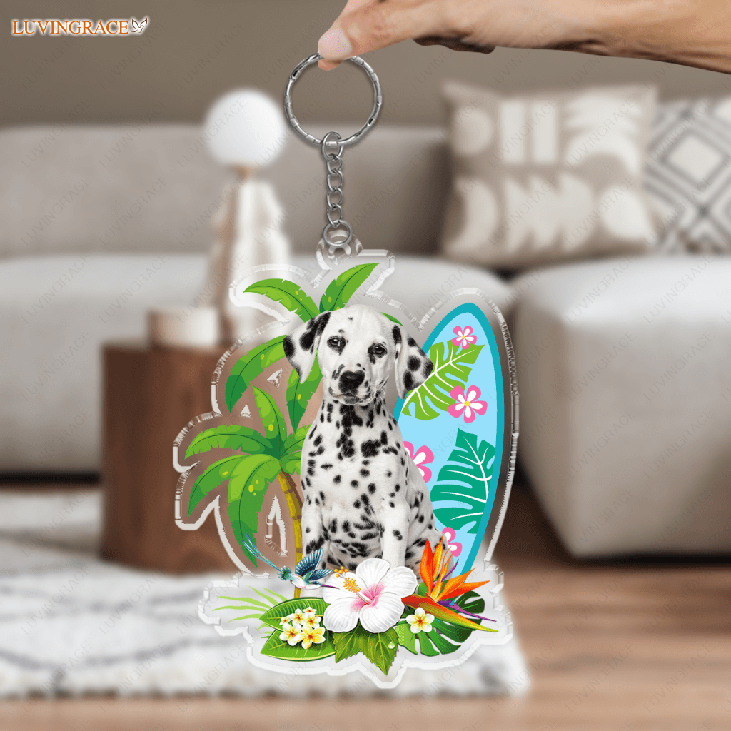 Summer Beach Floral Pet Ornament - Personalized Car Hanging