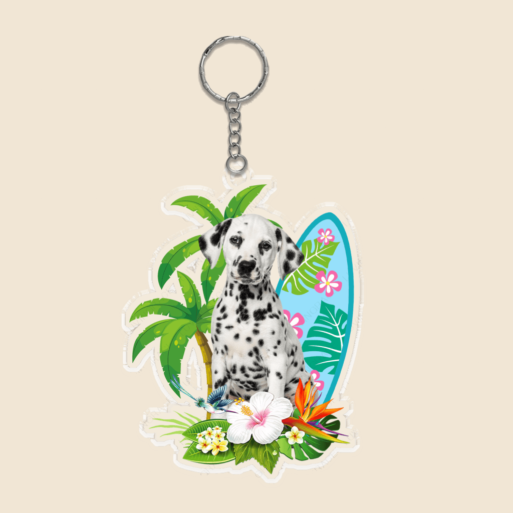 Summer Beach Floral Pet Ornament - Personalized Car Hanging Ornament