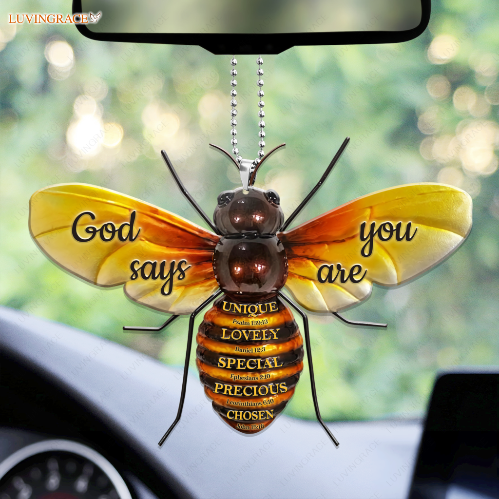 Sunflower Bee God Says You Are Ornament