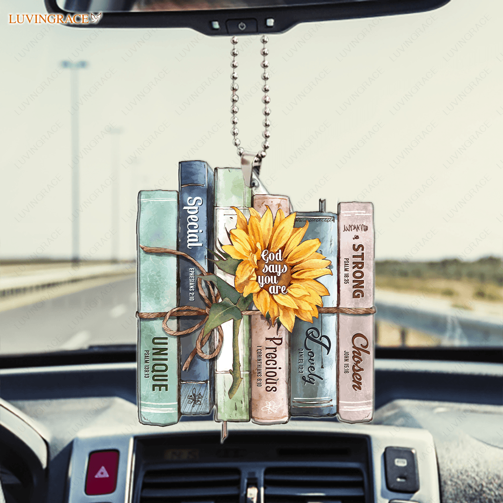 Sunflower Book God Says Ornament