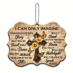 Sunflower Butterfly Jesus Cross I Can Only Imagine Ornaments