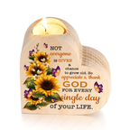 Sunflower Butterfly Thank God Every Day Candle Holder