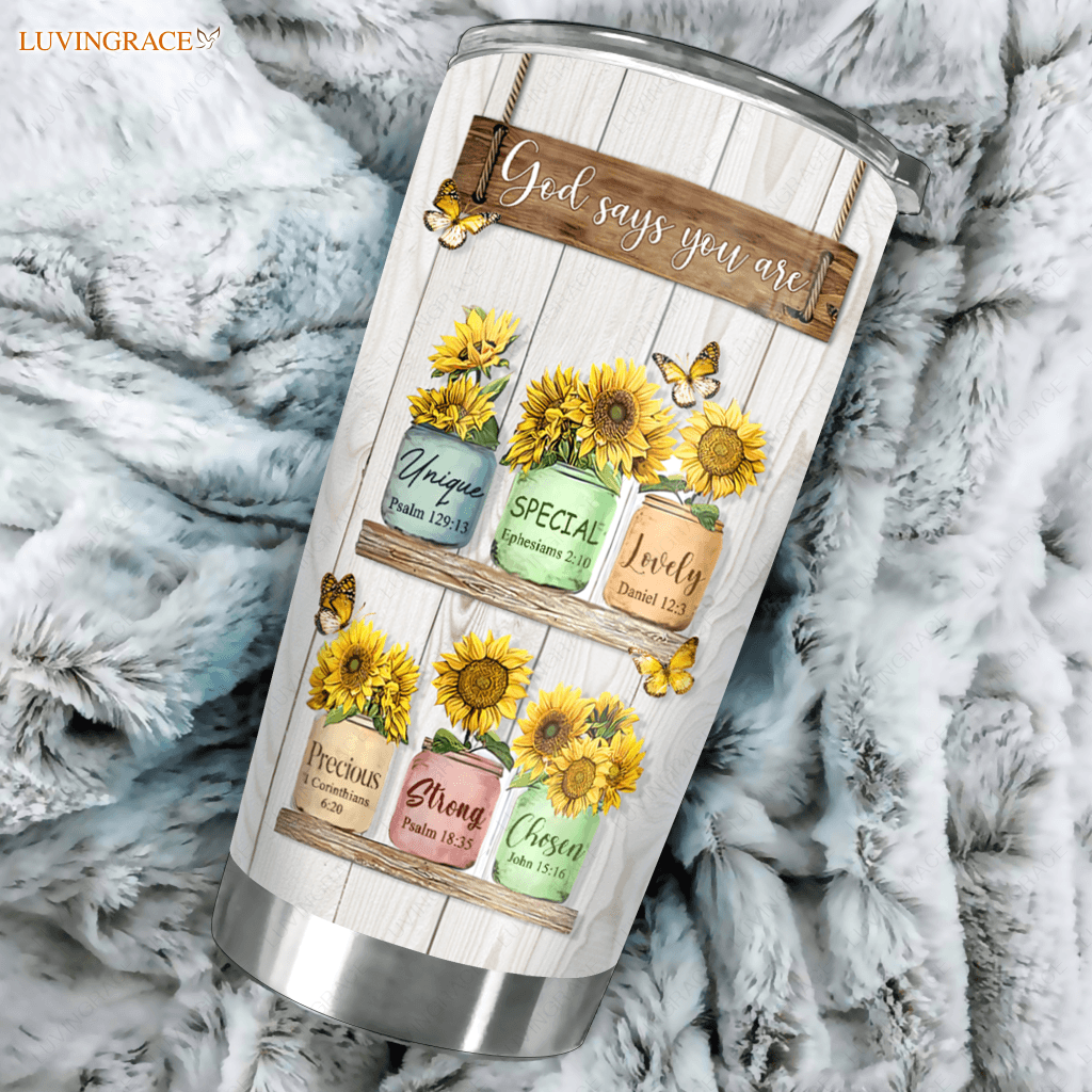 Sunflower God Say You Are Personalized Tumbler Tumbler