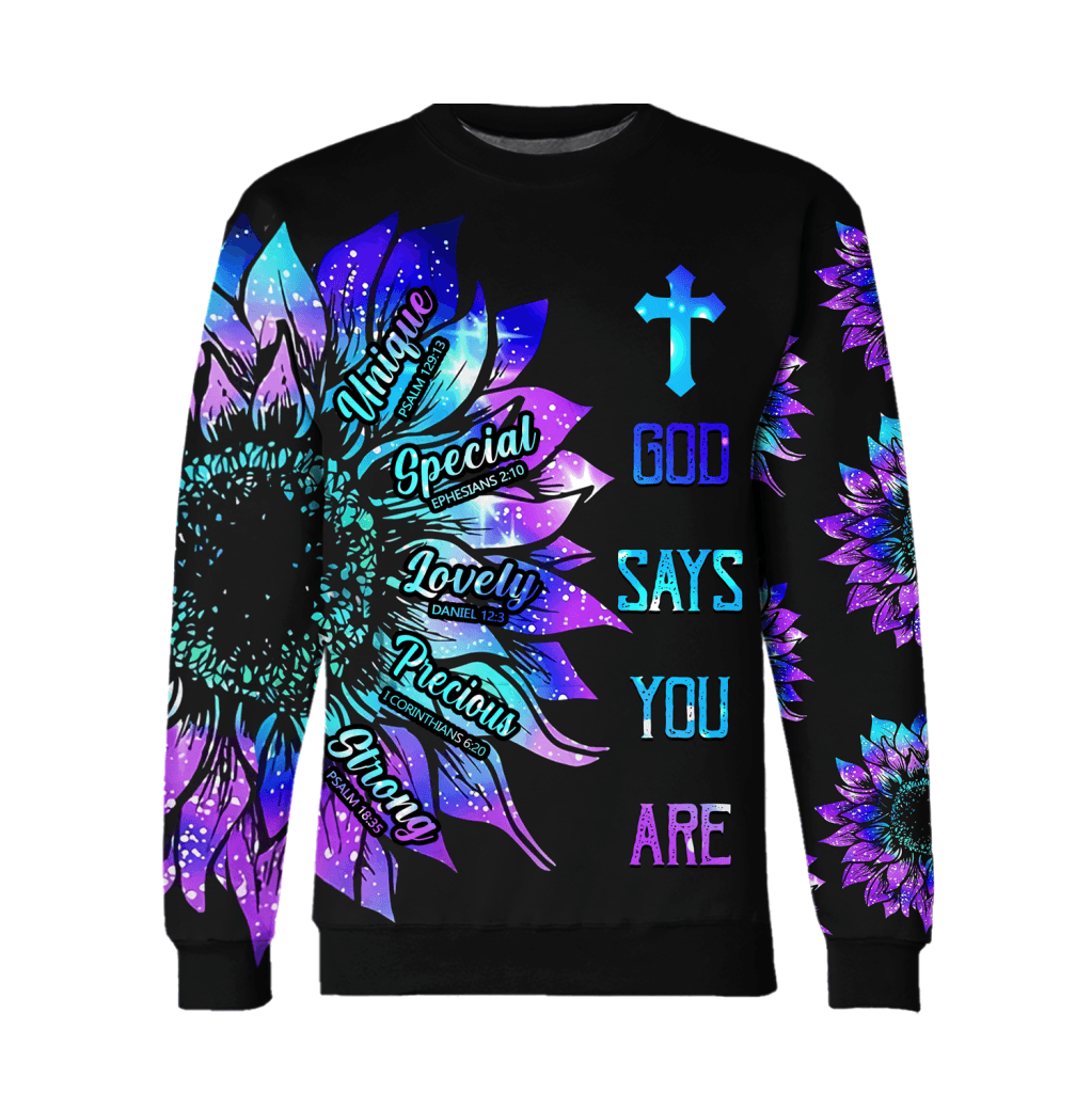 Sunflower God Says You Are Hoodie