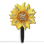 Sunflower God Says You Are Strong Plaque Stake
