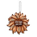 Sunflower Pattern God Says You Are Ornament