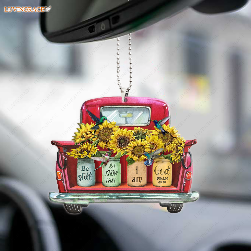 Sunflower Pots Truck Be Still Ornament